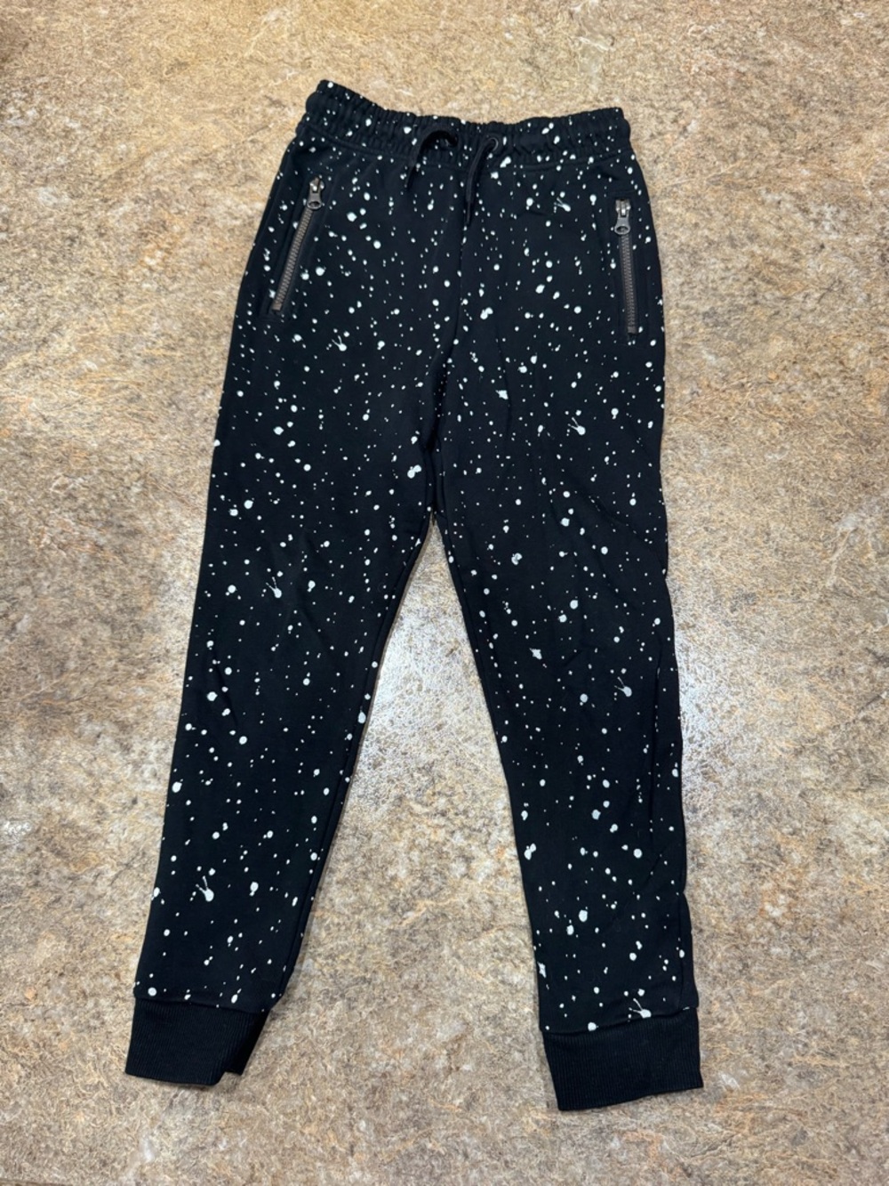 Next Black Paint Splatter Joggers – Size 7 Years